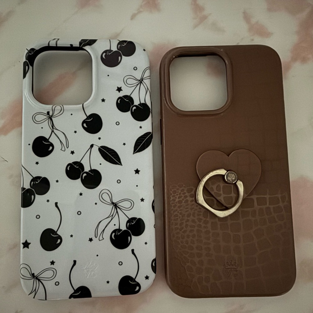 Cherry Pattern iPhone Case - Black and White